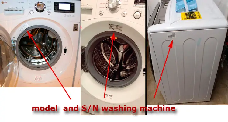 LG washer serial number decoder and where to find it