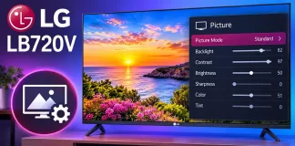 Recommended picture settings for LG LB720V