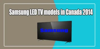 Samsung LED TV models in Canada (2014)
