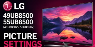 Recommended settings for LG 49UB8500 / 55UB8500 (49UB850V / 55UB850V)