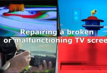 Repair of broken or faulty TVs screens