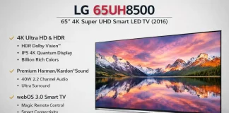 LG TV model 65UH8500
