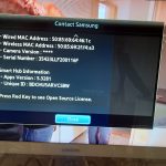 How to find the serial and model number of a pre-2016 Samsung TV 2