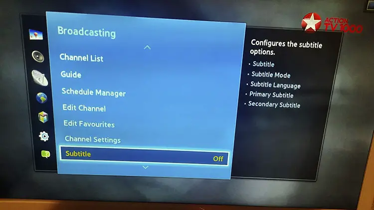 samsung tv closed caption position