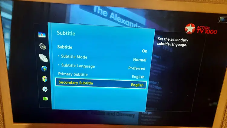 turn off subtitles apple tv samsung