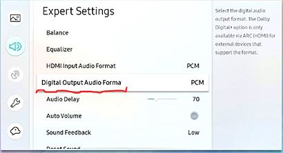 Digital Output Audio Format