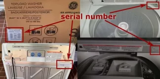 Serial number General Electric washing machines decode, explained 1979-2037