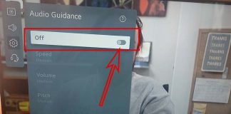 How to disable the voice guide on LG TV