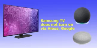 My Samsung TV does not turn on via SmartThings, Alexa, Google
