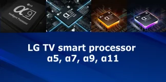 LG TV α5, α7, α9, α11 smart processor: generations