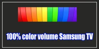 100% color volume in Samsung QLED TVs