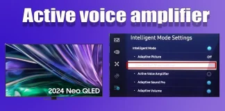 Active voice amplifier in Samsung TVs, explanation and setup