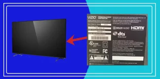 TV VIZIO serial and model number lookup