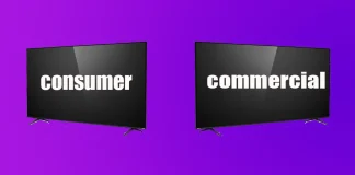 TVs for home and commercial TVs, differences and features