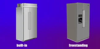 Differences between built-in and freestanding refrigerators