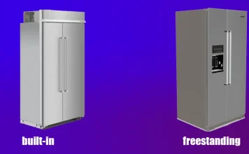 Differences between built-in and freestanding refrigerators
