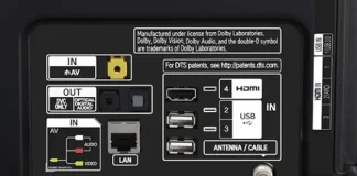 Ports on TV, using TV connectors explanation