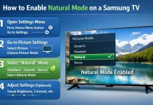 What is Natural Mode Support on Samsung TVs?