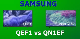 Samsung TVs QN1EF vs QEF1