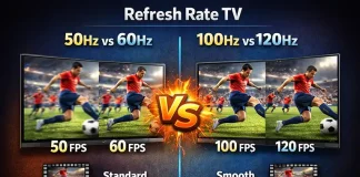 Refresh Rate TV 50 (60) Hz vs 100 (120) Hz