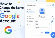 How to change the name of your Google account