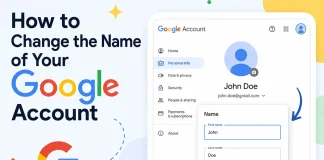 How to change the name of your Google account