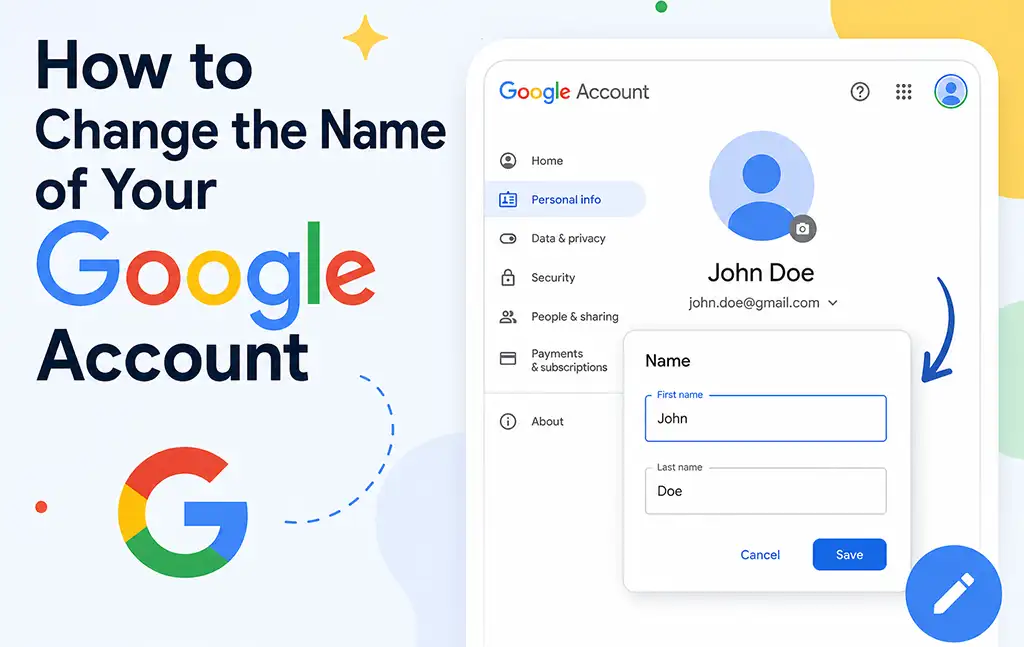 How to change the name of your Google account 1