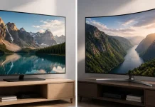 Flat and curved TVs, the difference between them