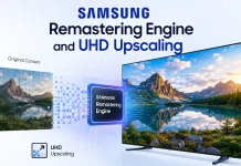 Samsung Remastering Engine and UHD Upscaling on TV Samsung